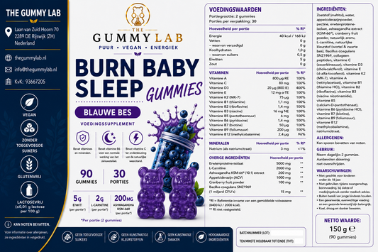 Burn Baby Sleep Gummies Blauwe Bes🫐