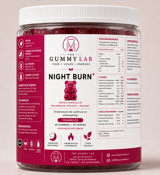 Night Burn+Proteine  Gummies Framboos