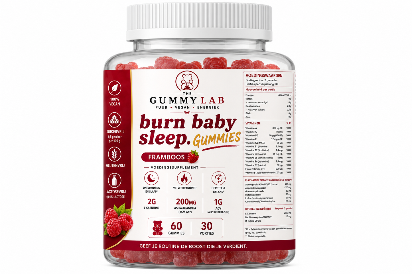 Burn Baby Sleep Gummies Framboos